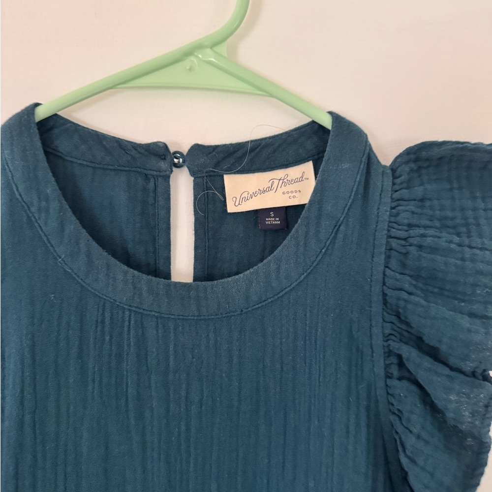 Universal Thread Ruffle Kids Dress - Dark Blue - Picture 2 of 3
